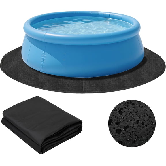10 FT Round Pool Liner Pad for Above Ground Swimming Pools - Protects Pool Liner Outdoor Pool Mat for Pool Bottom Liner Protector to Prevent Punctures Extend Liner Life