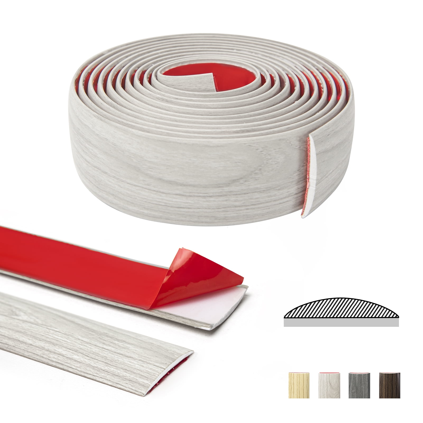 10 FT Self Adhesive Vinyl Floor Transition Strip - Walmart.com