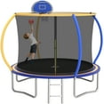 thumbnail image 1 of 10 FT Trampoline for Kids with Basketball Hoop, SEGMART Upgraded Kids Outdoor Trampoline with Enclosure Net and Ladder, Heavy Duty Round Recreational Trampoline for Indoor Outdoor Backyard, 1 of 7