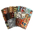 thumbnail image 1 of 10 Fat Quarters - Africa African Animals Lions Giraffe Zebra Rhino Geometric Tribal Prints Assorted Quality Quilters Cotton Fabric (M226.06), 1 of 4