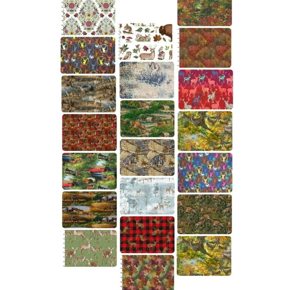 10 Fat Quarters - Assorted Deer Fat Quarter Bundle