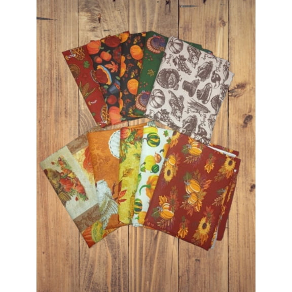 10 Fat Quarters - Assorted Harvest Fat Quarter Bundle