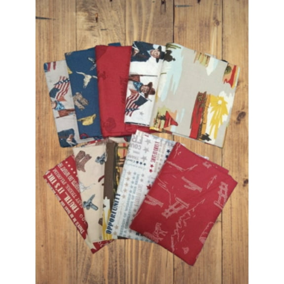 10 Fat Quarters - Assorted John Wayne Fat Quarter Bundle