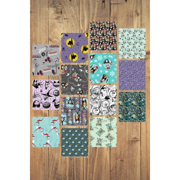 10 Fat Quarters - Assorted Nightmare Before Christmas Fat Quarter Bundle