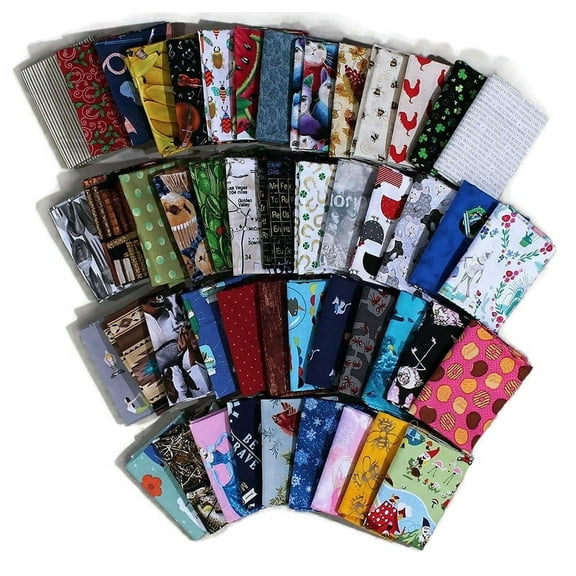 10 Fat Quarters - Assorted Novelty Prints Stash Building Quality Quilters Cotton Fabric Bundle