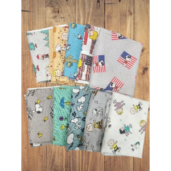 10 Fat Quarters - Assorted Peanuts Fat Quarter Bundle
