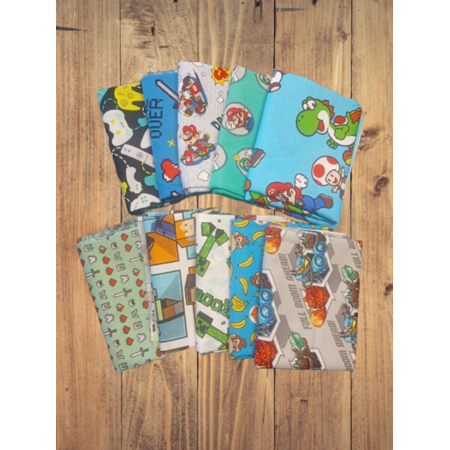 10 Fat Quarters - Assorted Video Game Fat Quarter Bundle