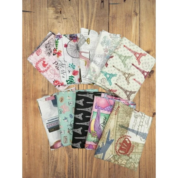 10 Fat Quarters - Travel Paris Fat Quarter Bundle