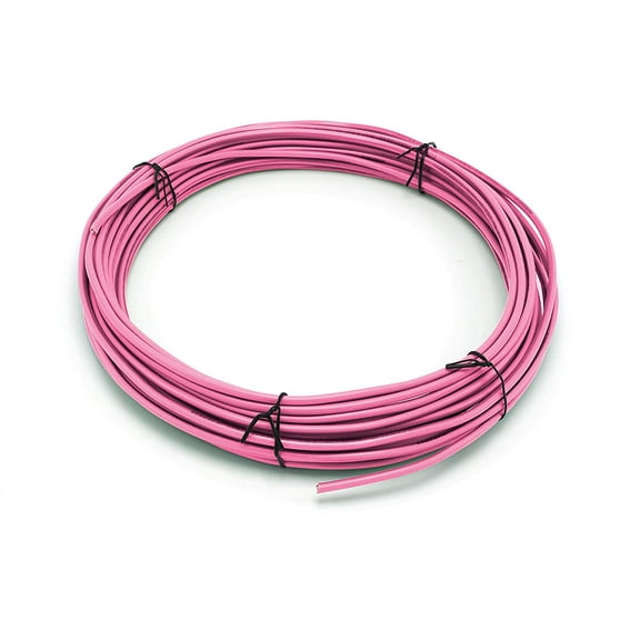 10 Feet (3 Meter) - Insulated Solid Copper THHN / THWN Wire - 14 AWG, Wire is Made in the USA, Residential, Commerical, Industrial, Grounding, Electrical rated for 600 Volts - In Pink