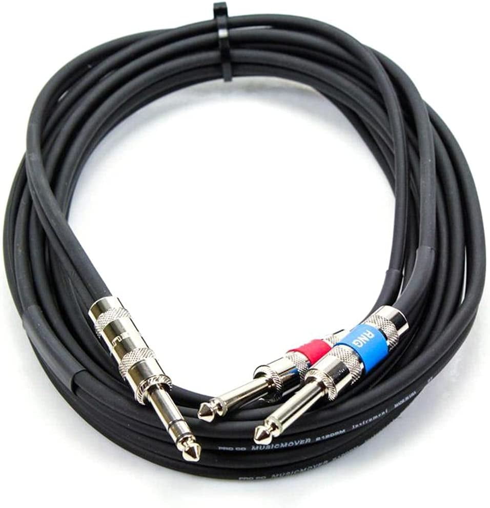 10 Feet IPBQ2Q10, 1/4 Inches TRS to (2) 1/4 Inches TS Insert Cable