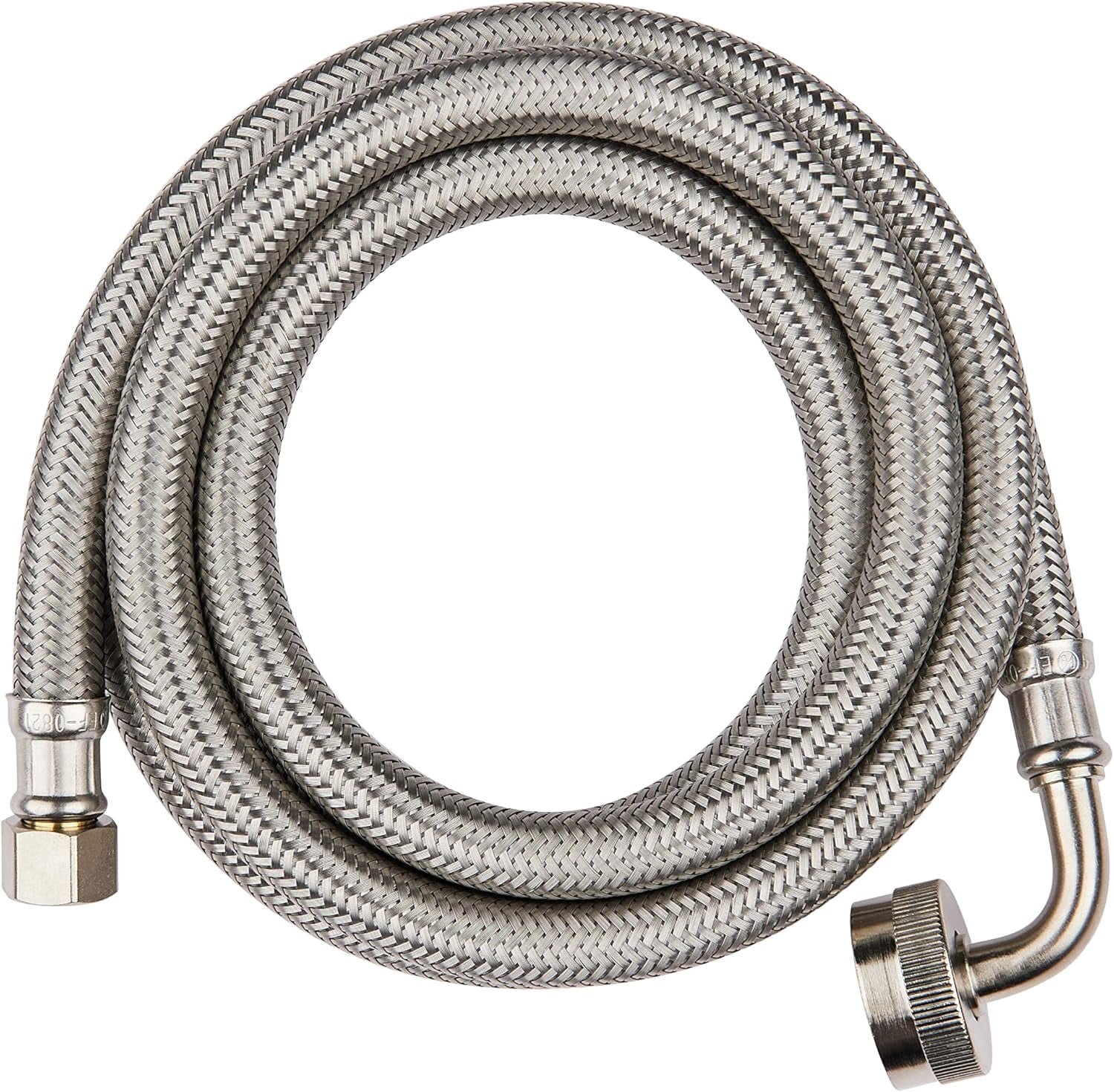 10 Feet Length Dishwasher Hose with 90 Degree FGH Elbow, Water Supply Line, Premium Braided Stainless Steel,(HOSE061)