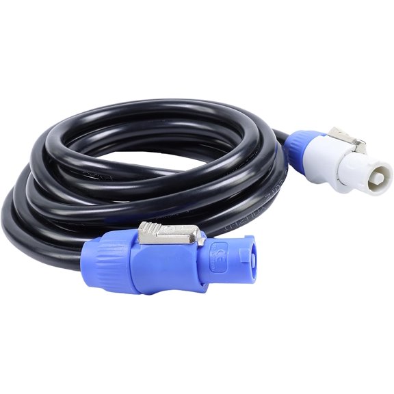 10 Feet Stage Lighting PowerCON Cable - Input to Output 3 x 2.5mm | 3-Pin AC Power Cables, 14 AWG Copper In & Out Wire, Stage Setup, 10ft LED Screen, Moving Beam Head Light Extension Cables