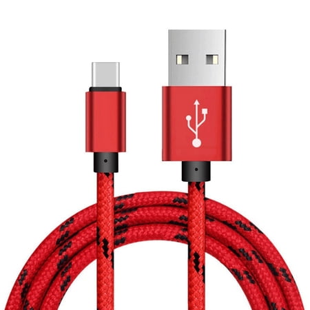 10 Feet USB Type C Cable Fast Charging, Borz USB-A to USB-C Charge Braided Cord Compatible with Samsung Galaxy S10 S9 S8 S20 S21 Plus A51 A11, Note 10 9 8, PS5 Controller, USB C Charger