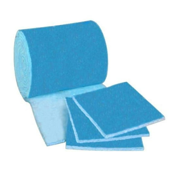 10 Feet of Blue and White Air Filter Media Roll , MERV6 Polyester Media - 25" Wide