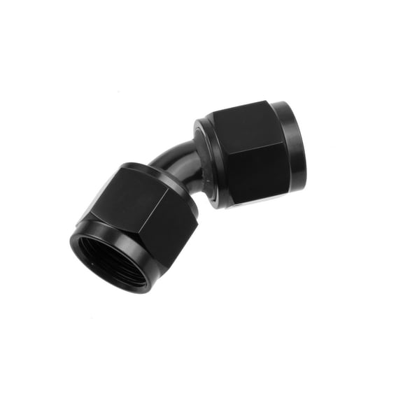 -10 Female to Female AN swivel coupler - 45 Degree - Blue/Red