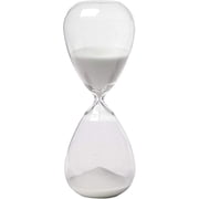 10" Ferdinand 60-Minute Hourglass, White Sand-ColorClear,StyleContemporary