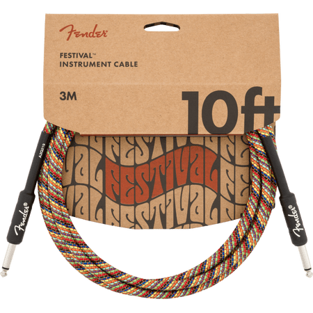 10' Festival Instrument Cable, Pure Hemp, Rainbow MODEL #: 0990910299 - 10 ft