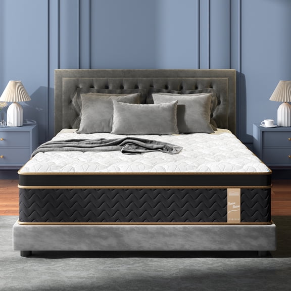 TOPAOK 10" Twin Hybrid Mattress, Medium Firm, Euro Top Comfort, 800+ Pocket Springs, CertiPUR-US Certified