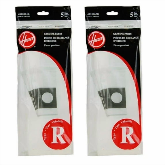 10 Fits For Hoover 4010063R, Type R Spirit Tempo Canister Vacuum Paper Bags