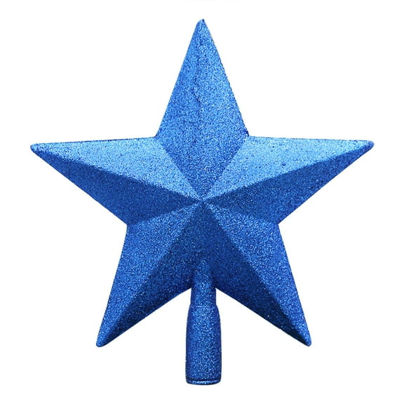 Under $10 Five Pointed Star Tree Topper, Blue Blue Christmas Tree Decoration, Five-Pointed Star Tree Topper – Festive Christmas Tree Decoration in Classic Blue