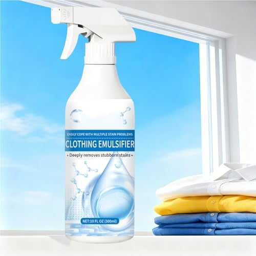 10 Fl Oz Clothing Emulsifier, Cloth Cleanse Clothing Emulsifier Stain Remover, Non Ionic Emulsifiers Cloth Cleaner, Spot Cleaner For Clothes, No Damage Fabric Spot, Fabric Restore Color