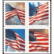 10 Flag 2024 Forever Postage Stamp US First Class Red Patriotic Country America Stripes Stars Old Glory USA (10 Stamps)