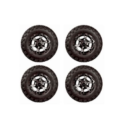10" Flash Wheels & 22x11-10 All Terrain Golf Cart Tires- Set of 4