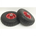 thumbnail image 1 of 10" Flat Free Solid Tire Wheel 4.1/3.5-4 for Dolly Handtruck Cart -27019, Set 2, 1 of 3