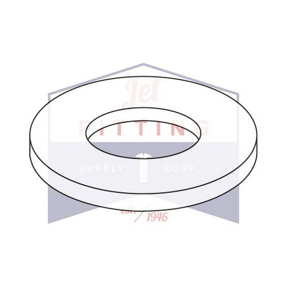 #10 Flat Washer, Nylon, Natural (Quantity: 5000) Full Size: 10 x 3/8 x 0.125