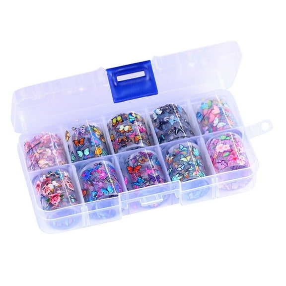 10 Foil Transfer Floral Sticker Paper Wraps Design Kit