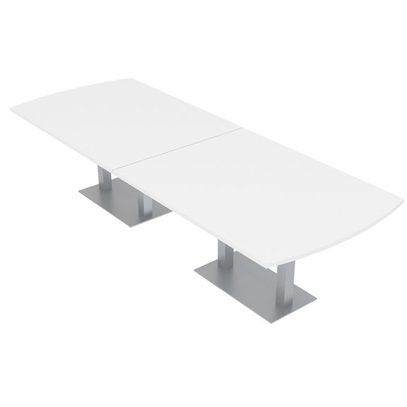 10 Foot Arc Rectangle Modular Conference Table Square Bases w/Electric
