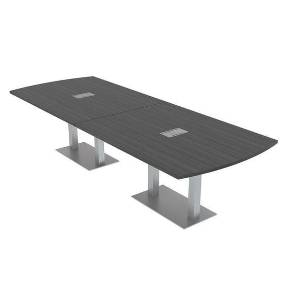 10 Foot Arc Rectangle Modular Conference Table Square Bases w/Electric