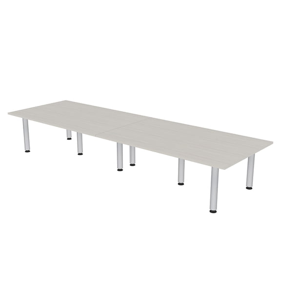 10 Foot Rectangle Conference Room Table with Power Modules Post Legs