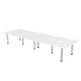 thumbnail image 1 of 10 Foot Rectangle Conference Room Table with Power Modules Post Legs, 1 of 5