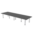 thumbnail image 1 of 10 Foot Rectangle Conference Room Table with Power Modules Post Legs, 1 of 5
