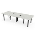 thumbnail image 1 of 10 Foot Rectangle Conference Room Table with Power Modules Post Legs, 1 of 7