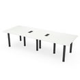 thumbnail image 1 of 10 Foot Rectangle Conference Room Table with Power Modules Post Legs, 1 of 7