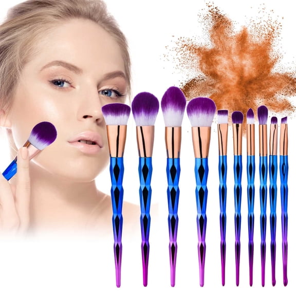10 Foundation Brushes Makeup Brushes Six Sided Dazzling Beauty Tools Foundation Brushes Set60957