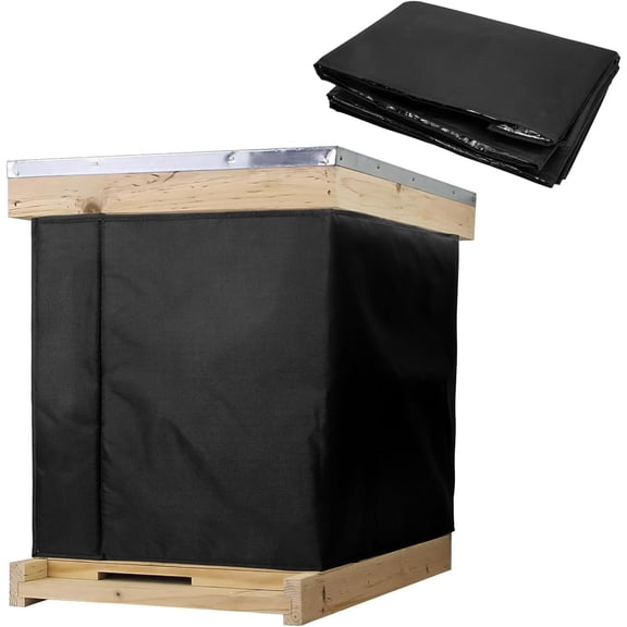 10 Frame Winter Bee Hive Wrap- 1 Deep Box & 1 Medium Box 600D Oxford Beehive Winter Protection Cover- Cozy Windproof Warm Bee Hive Insulation Wrap for  Bee Hive (85" x 17")