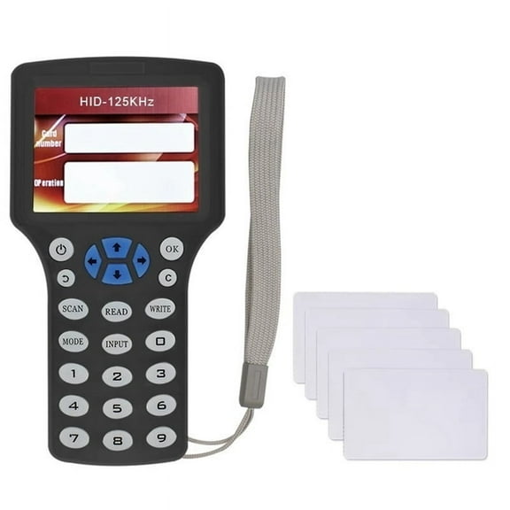 10 Frequency RFID NFC Smart Card Reader Writer Duplicator+5XCUID Card 125K 13.56MHz RFID Copier Key Replicator