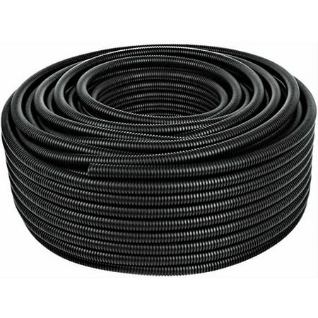 10 Ft. 1/8" Split Wire Loom Conduit Polyethylene Tubing Black Color Sleeve Tube