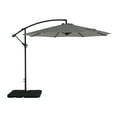 thumbnail image 1 of 10 Ft Cantilever Umbrella with Base Stand Included for Outdoor Patio, Black/White Stripe, 1 of 7