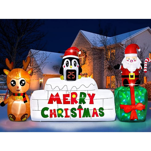 10 Ft Christmas Inflatables Outdoor Decorations Xmas Blow Up Yard