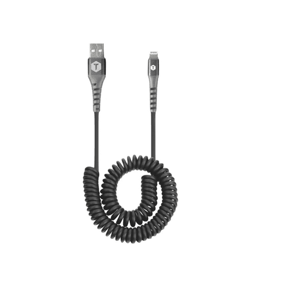 10 Ft. Coiled 2 Amp USB Cable with Lightning Connector