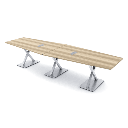10 Ft Modular Hexagon Shaped Conference Table X Bases Electrical Units