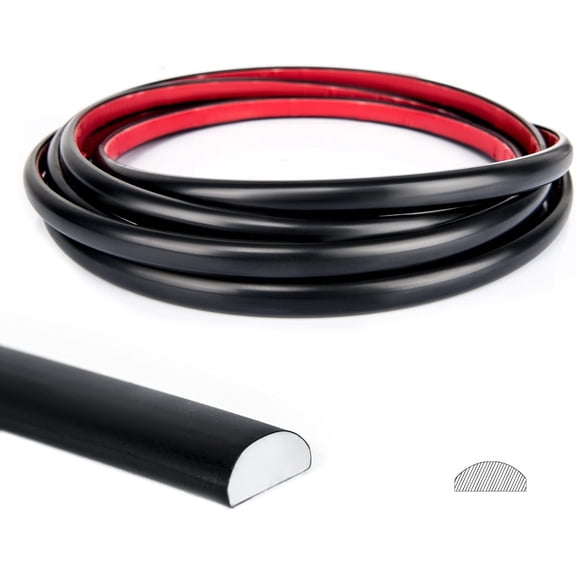 10 Ft Peel and Trim for Backsplash Tile Edge, Self- Liner for Corner Decor in Black