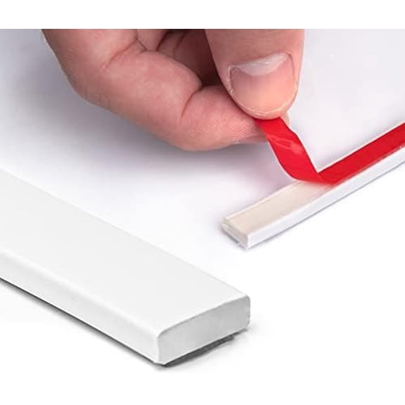 10 Ft White Peel and Stick Trim for Backsplash Tile Self-Adhesive Flexible Trimming for Corner Decor 119.68 x 0.39 x 0.14 Inch