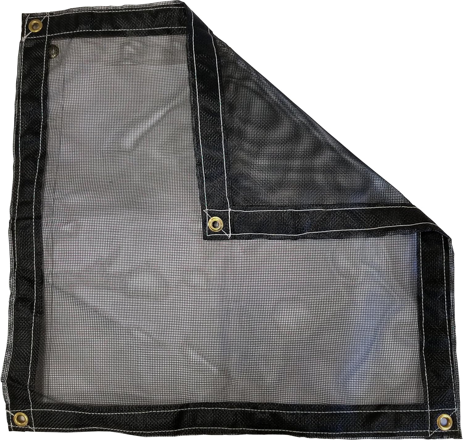 10 Ft. X 16 Ft. Black 10 Oz. Vinyl Coated Mesh Tarp - Walmart.com