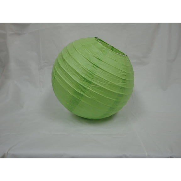10" GRASS GREEN CHINESE PAPER LANTERNS 10 COUNTS