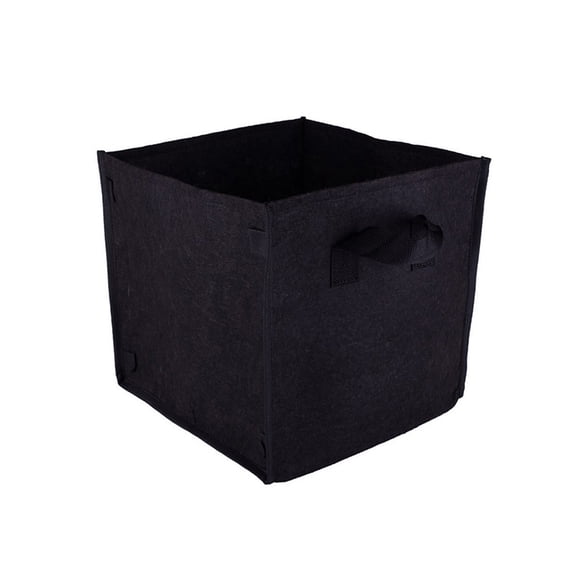 10 Gal Square Grow Bags, Garden Fabric Planter Container with Handles Bed Flower Vegetables Pots 1MM Thickness Economic Colorful(Black)